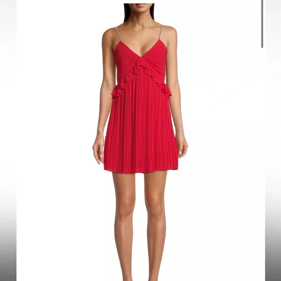 MICHAEL Michael Kors | Dresses | Nwt Michaels Michael Kors Glitterstrap Pleated  Mini Dress Size 4 | Poshmark
